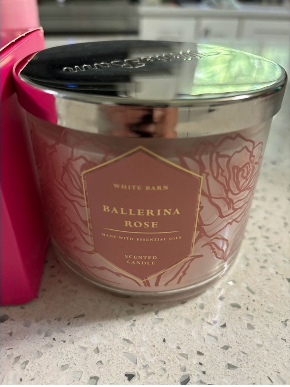 White Barn Ballerina Rose Candle NIB